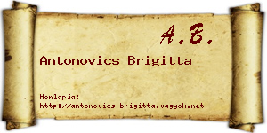 Antonovics Brigitta névjegykártya